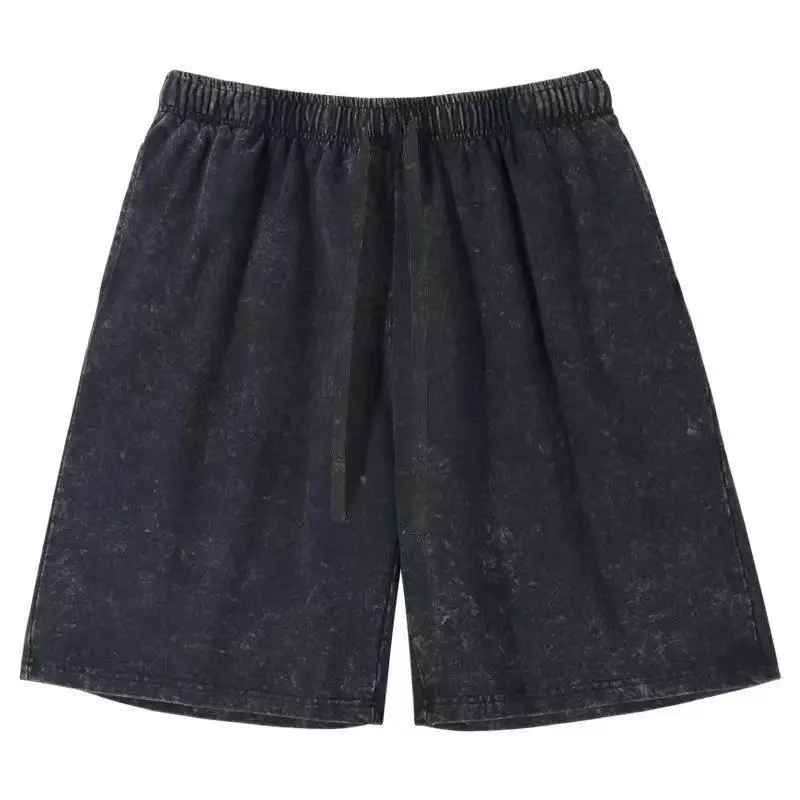 Summer New Men Fashion Retro Heavy Duty Washed Pure Cotton Shorts Outdoor Loose Leisure Comfortable Sports Large Shorts