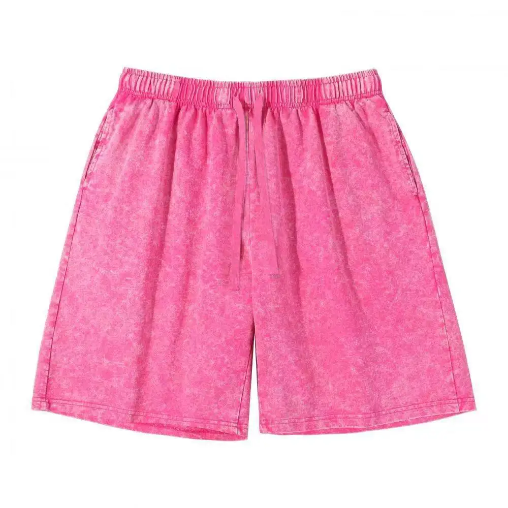 Summer New Men Fashion Retro Heavy Duty Washed Pure Cotton Shorts Outdoor Loose Leisure Comfortable Sports Large Shorts