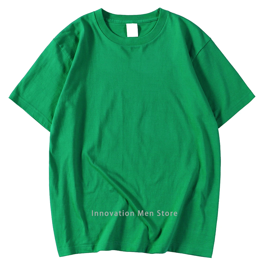 New Candy Color 100% Cotton T-Shirts Men Women 14 Colors Oversized Short Sleeves High Quality Brand Tee Clothing Soft T Shirts