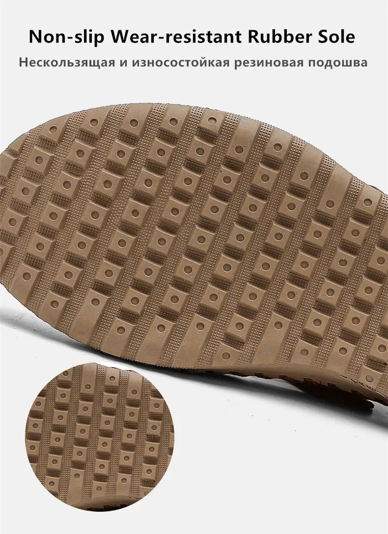 New Summer Men's Sandals Outdoor Roman Casual Shoes Wading Sandals Flat Non-slip Sneakers Men's Beach Sandals Big Size 38-48