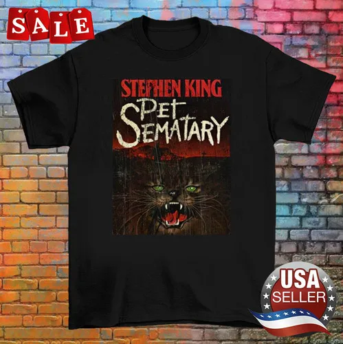 Stephen King horror shirt, horror pattern spring and summer T-shirt, street wear pet Semetary movie T-shirt