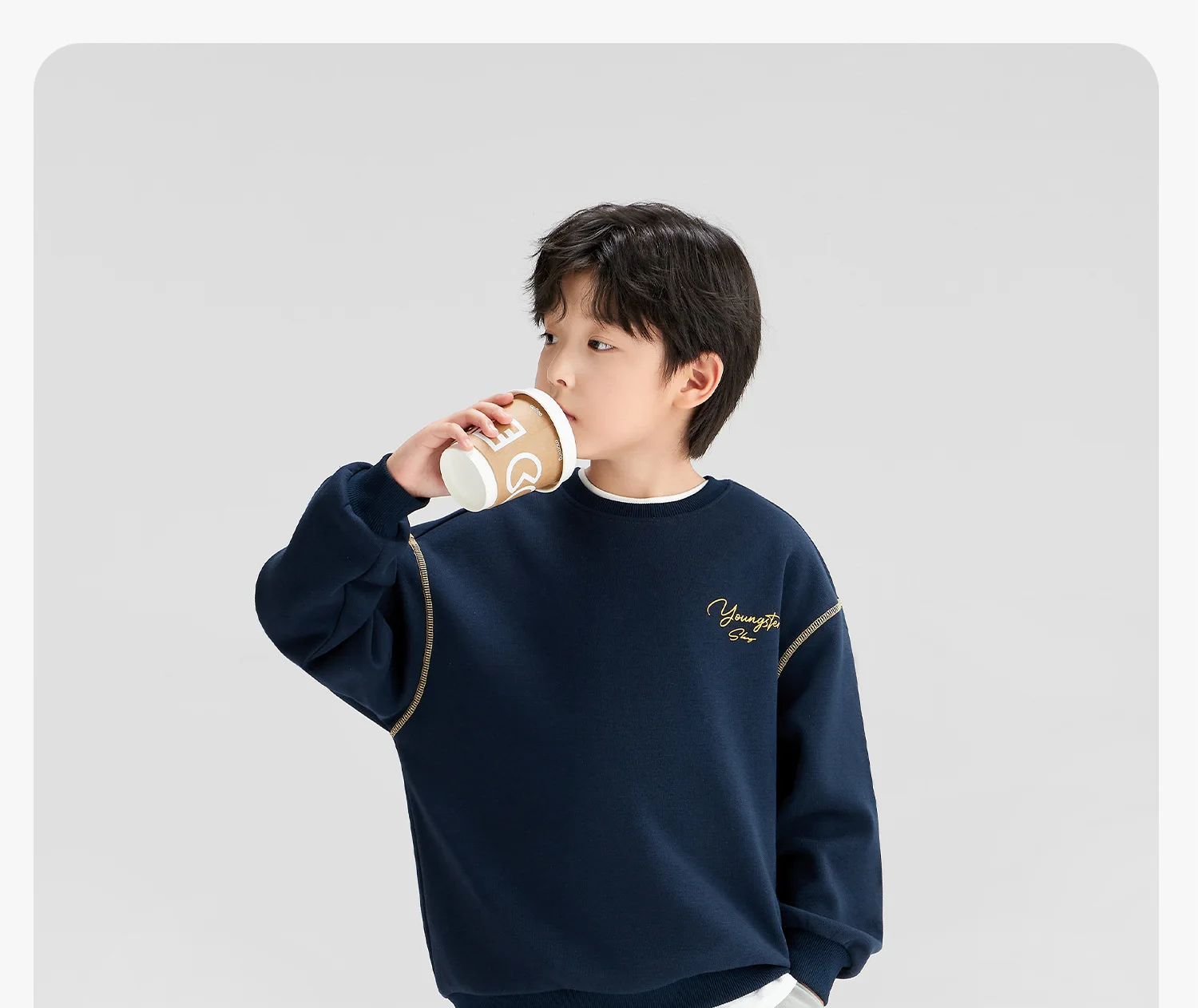 Spring Autumn Teenager Boys Sweatshirts Fashion Letter Print Cotton Long Sleeve Sports Top For 4-14 Years Kids Children Clothes