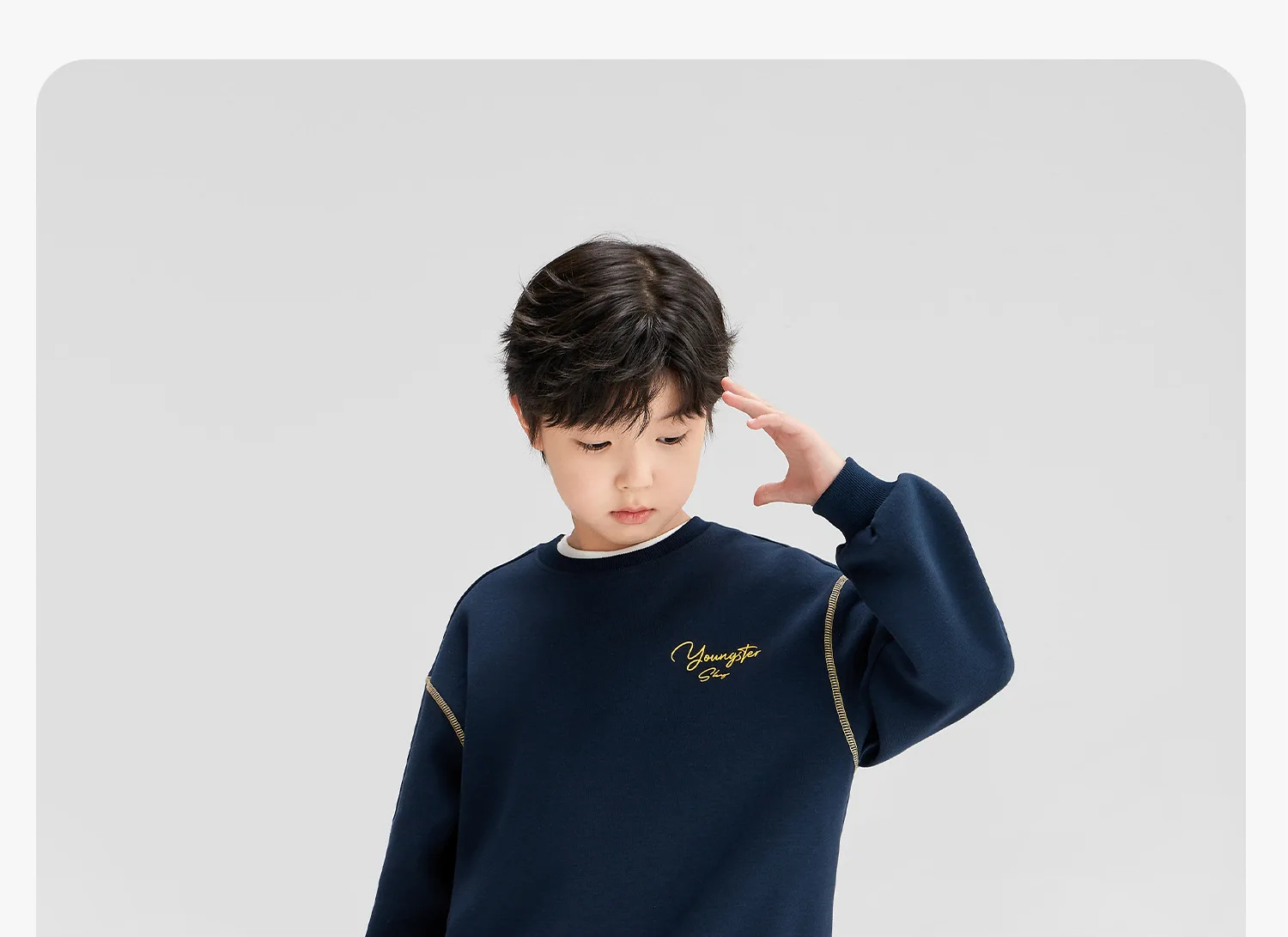Spring Autumn Teenager Boys Sweatshirts Fashion Letter Print Cotton Long Sleeve Sports Top For 4-14 Years Kids Children Clothes