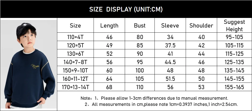 Spring Autumn Teenager Boys Sweatshirts Fashion Letter Print Cotton Long Sleeve Sports Top For 4-14 Years Kids Children Clothes