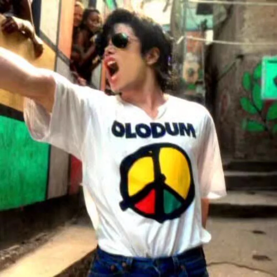 Michael Jackson's Peace and Love Anti War OLODUM Music Rock T-shirt Summer cotton Men's T-Shirt Kid's Clothing Tee Y2k Woman 