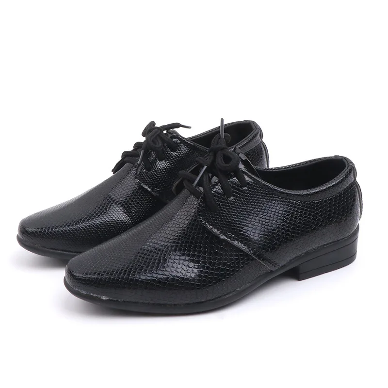 2026 Boys Leather Shoes Kids Flats Lace-up Children's Wedding Shoes For Toddlers Boy & Big Boys Fashion For Performance