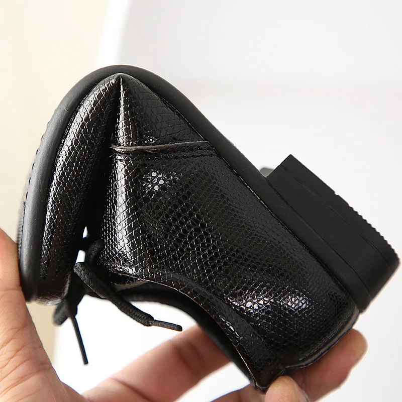 2026 Boys Leather Shoes Kids Flats Lace-up Children's Wedding Shoes For Toddlers Boy & Big Boys Fashion For Performance