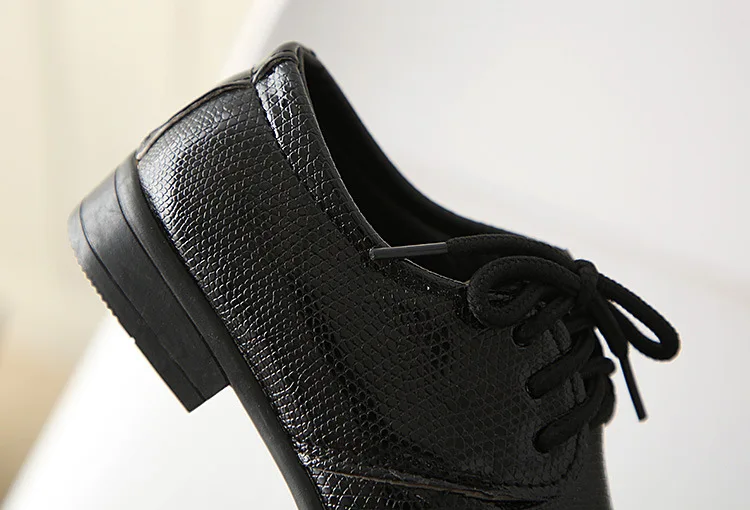2026 Boys Leather Shoes Kids Flats Lace-up Children's Wedding Shoes For Toddlers Boy & Big Boys Fashion For Performance