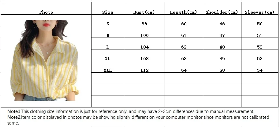 Yellow White Vertical Stripe Shirt for Women, 2026 Spring and Autumn New Style Shirt, Stylish Casual Long Sleeved Shirt
