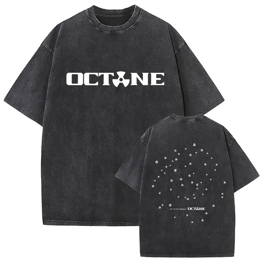 Rapper Don Toliver Octane Tour 2026 Vintage Washed T Shirt Men's Gothic Oversized Fashion T-shirts Hip Hop Pop Clothing T-shirt