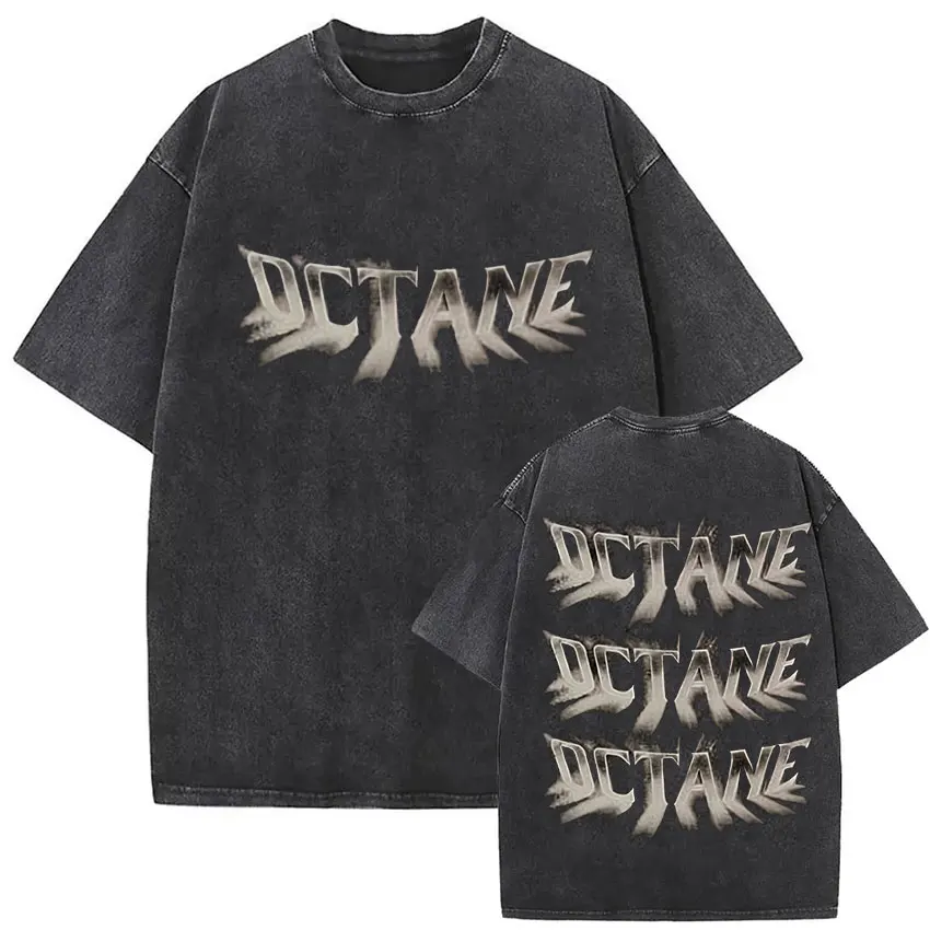 Rapper Don Toliver Octane Tour 2026 Vintage Washed T Shirt Men's Gothic Oversized Fashion T-shirts Hip Hop Pop Clothing T-shirt