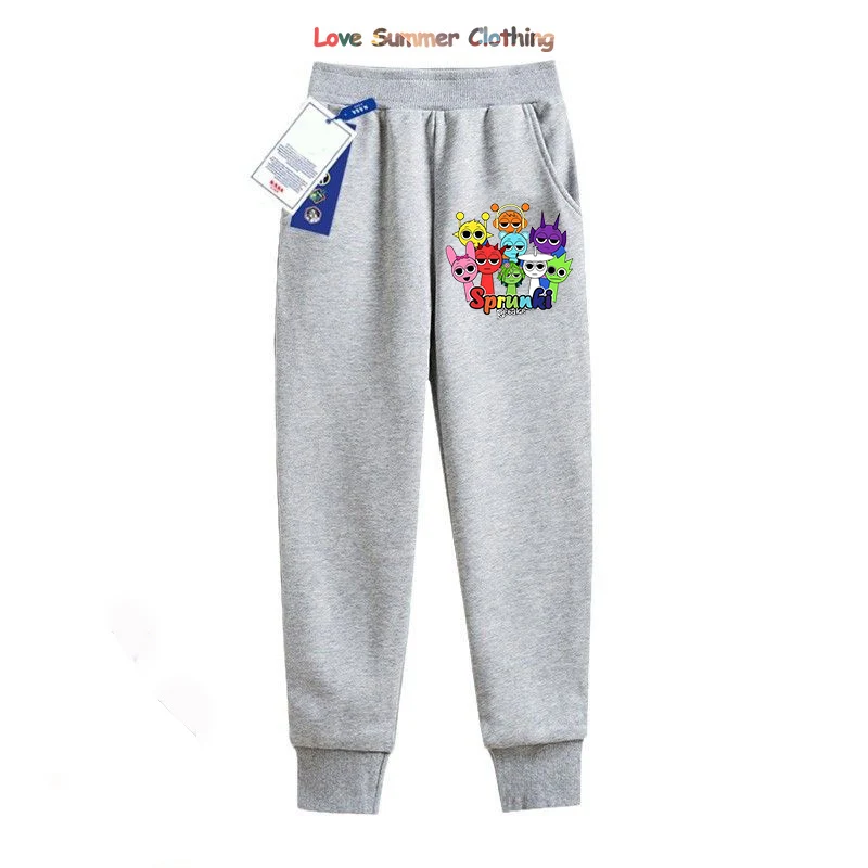 Sprunki Thick Hoodie for Children Anime Cartoon Fashion Sweatshirt Boys Girls Autumn Winter Hip Hop Hooded Hoodies Kids Clothes