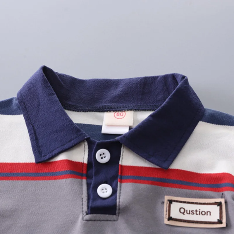 Summer Baby Boys Clothing Set Cotton Short Sleeve Striped Lapel Shirt Shorts 2Pcs Suit For 1-5 Years Kids Children Casual Outfit