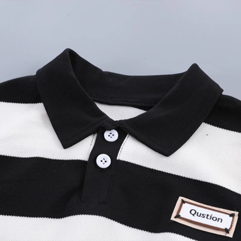 Summer Baby Boys Clothing Set Cotton Short Sleeve Striped Lapel Shirt Shorts 2Pcs Suit For 1-5 Years Kids Children Casual Outfit