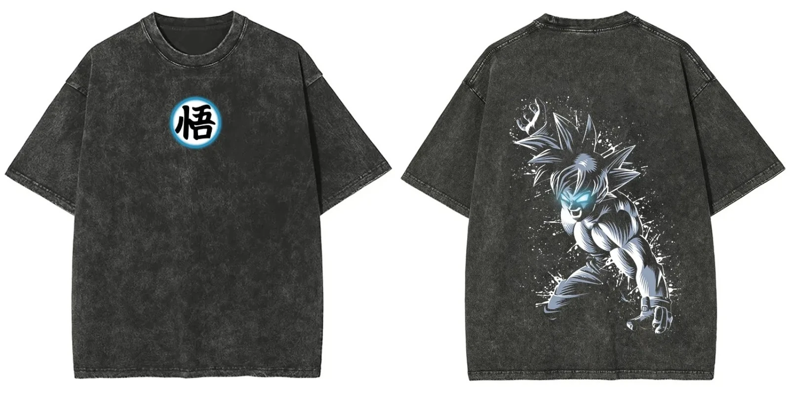2026 New Dragon Ball Animation High Quality T-Shirt Men and Women Cotton Vintage Washed Print Streetwear Gym Clothes