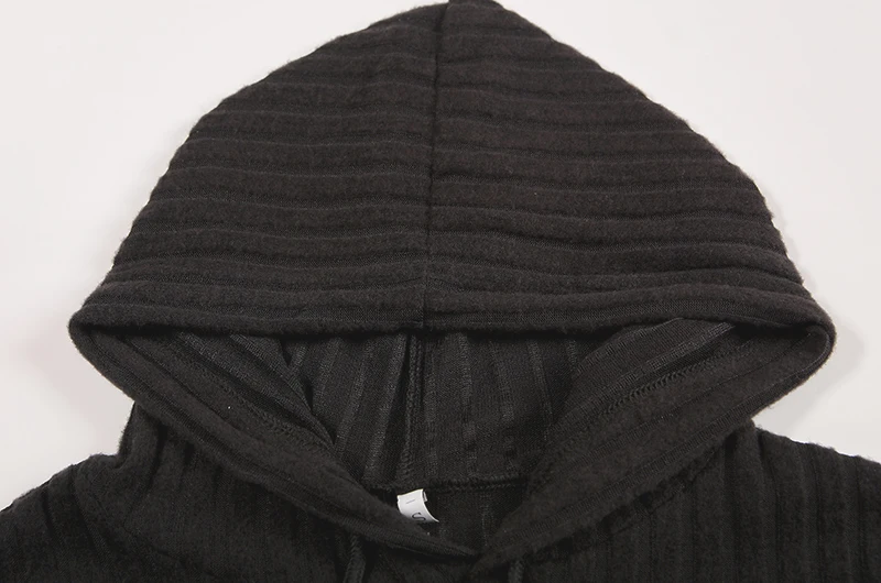 Autumn Winter European American Hooded Knitwear Long Sleeve Striped Kangaroo Pocket Sweater for Men