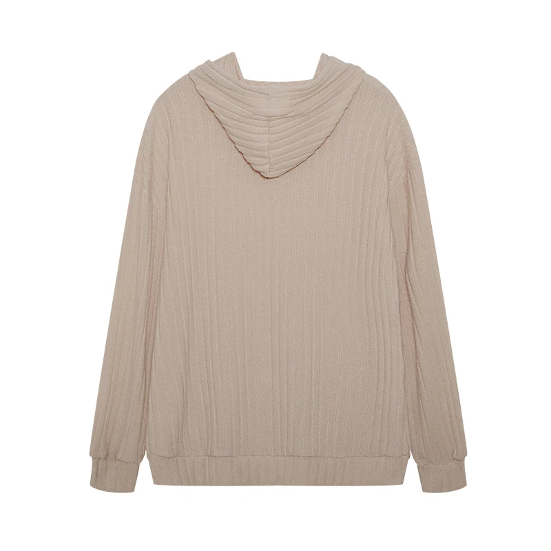 Autumn Winter European American Hooded Knitwear Long Sleeve Striped Kangaroo Pocket Sweater for Men