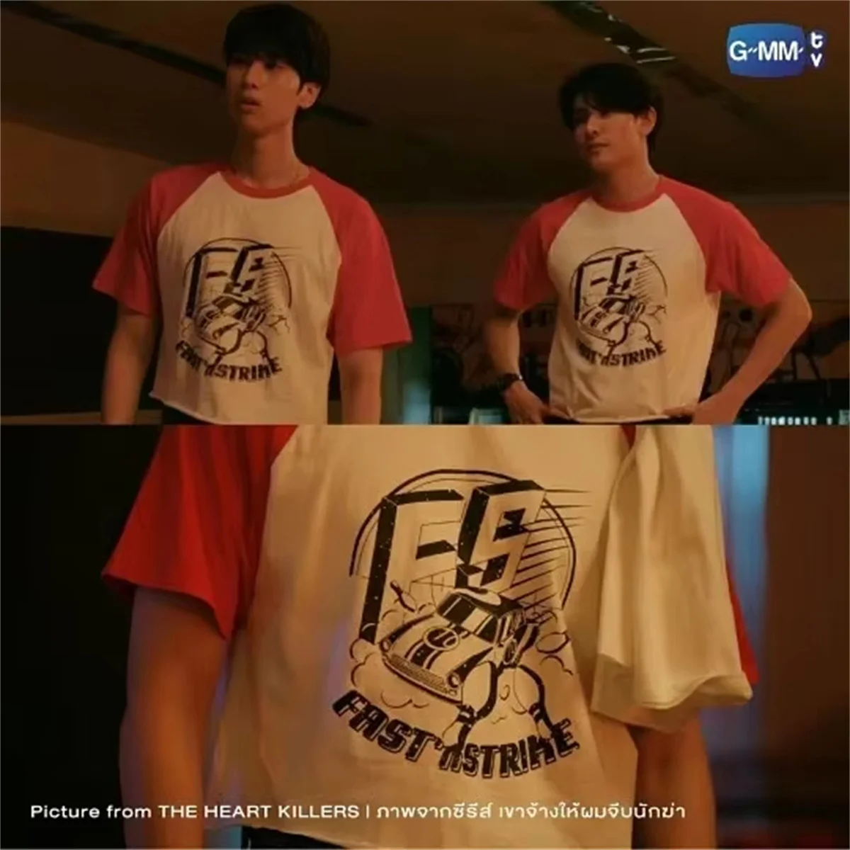 Thai drama The Heart Killers Kant And Bison Same Style Casual T-Shirt O-Neck Street Couple'S Shirt Summer Men'S Women'S T-Shirts