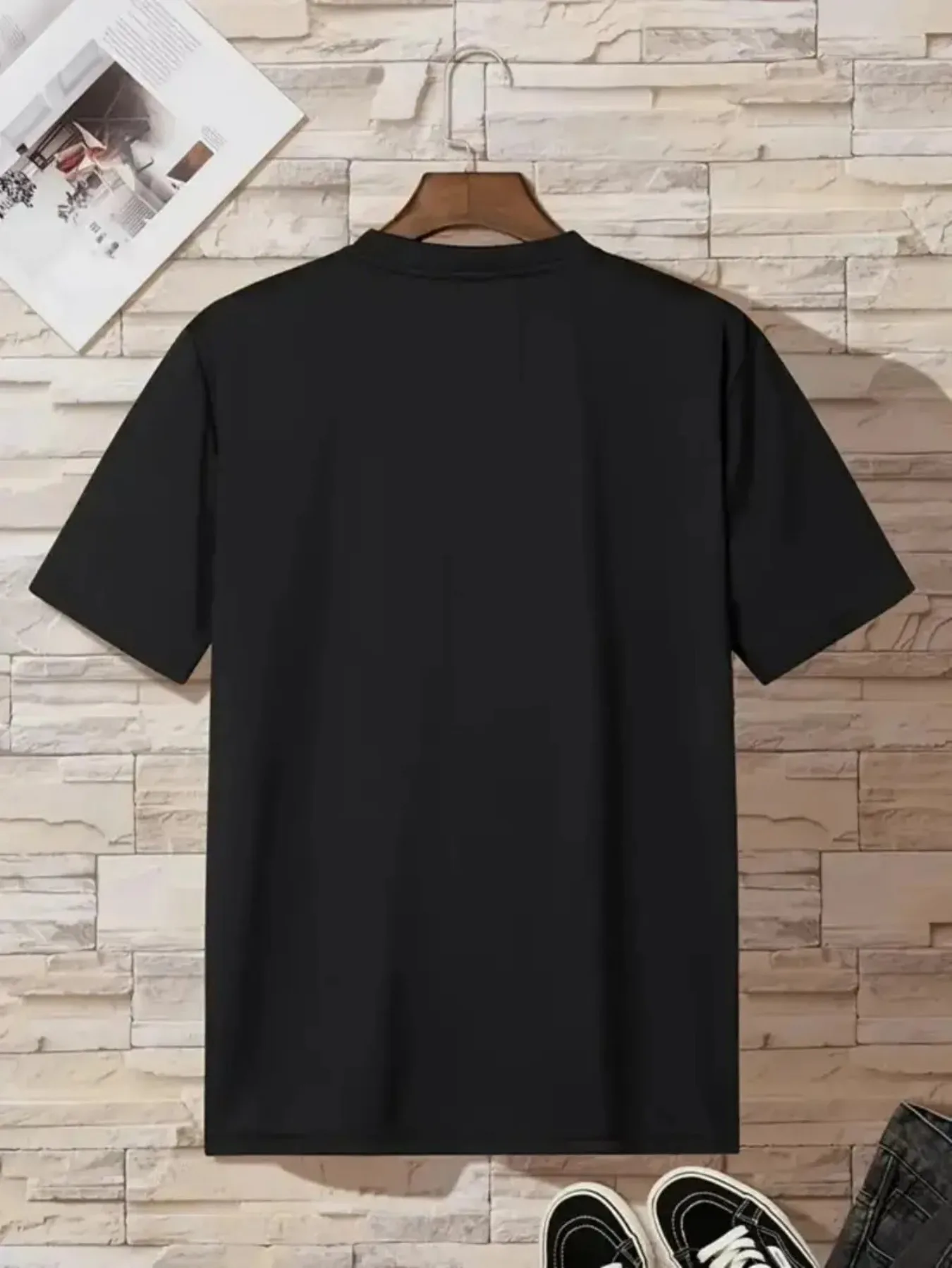 Men's 100% Cotton Casual Loose Breathable Fashionable Monaco Letter Pattern Printed Short Sleeve Round Neck T-Shirt Top