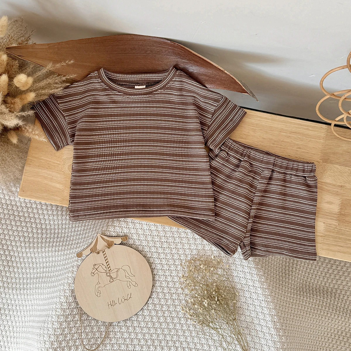 New Summer Baby Girl Clothes Suit Boys Clothing Children Striped T-Shirt Shorts 2Pcs/Sets Toddler Casual Costume