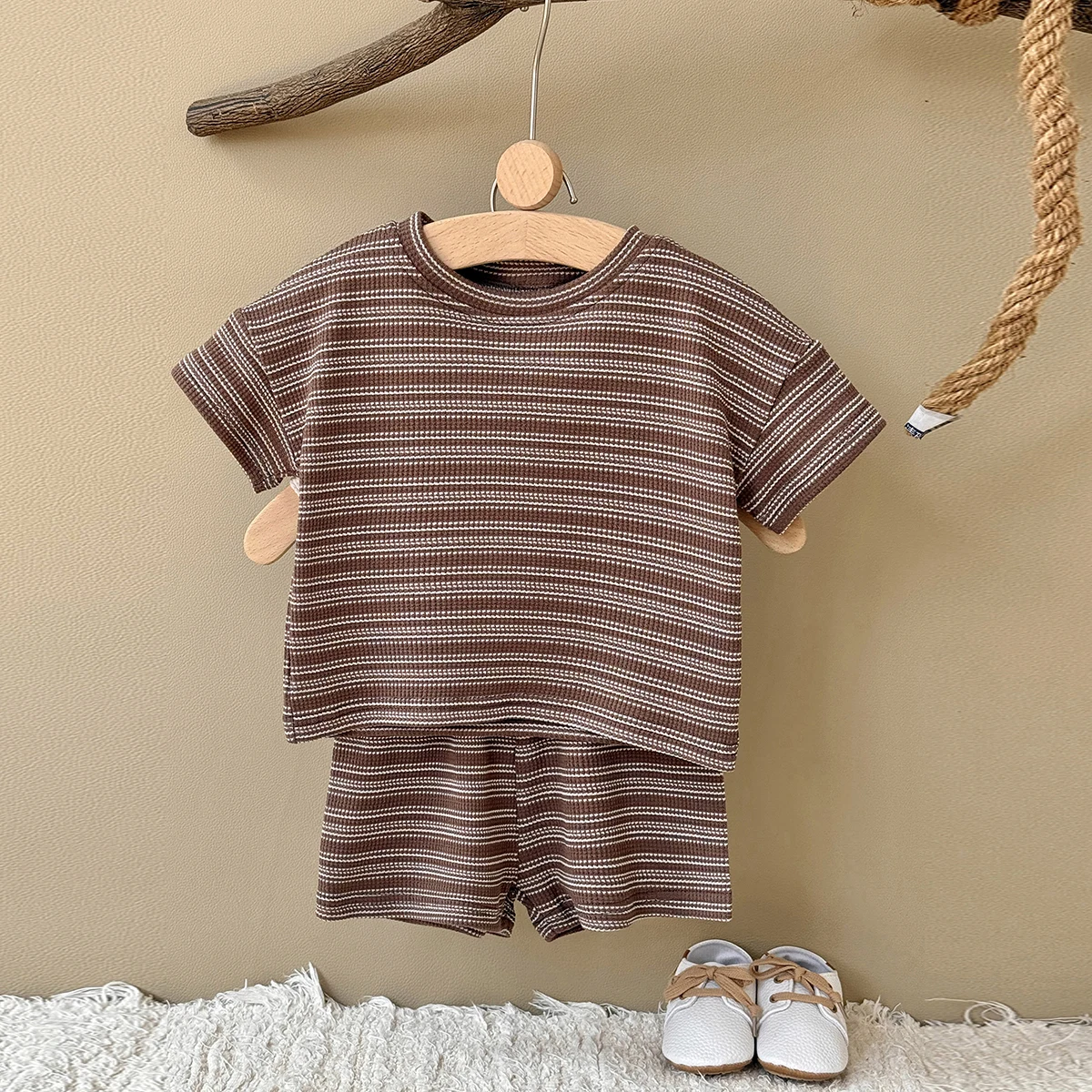 New Summer Baby Girl Clothes Suit Boys Clothing Children Striped T-Shirt Shorts 2Pcs/Sets Toddler Casual Costume