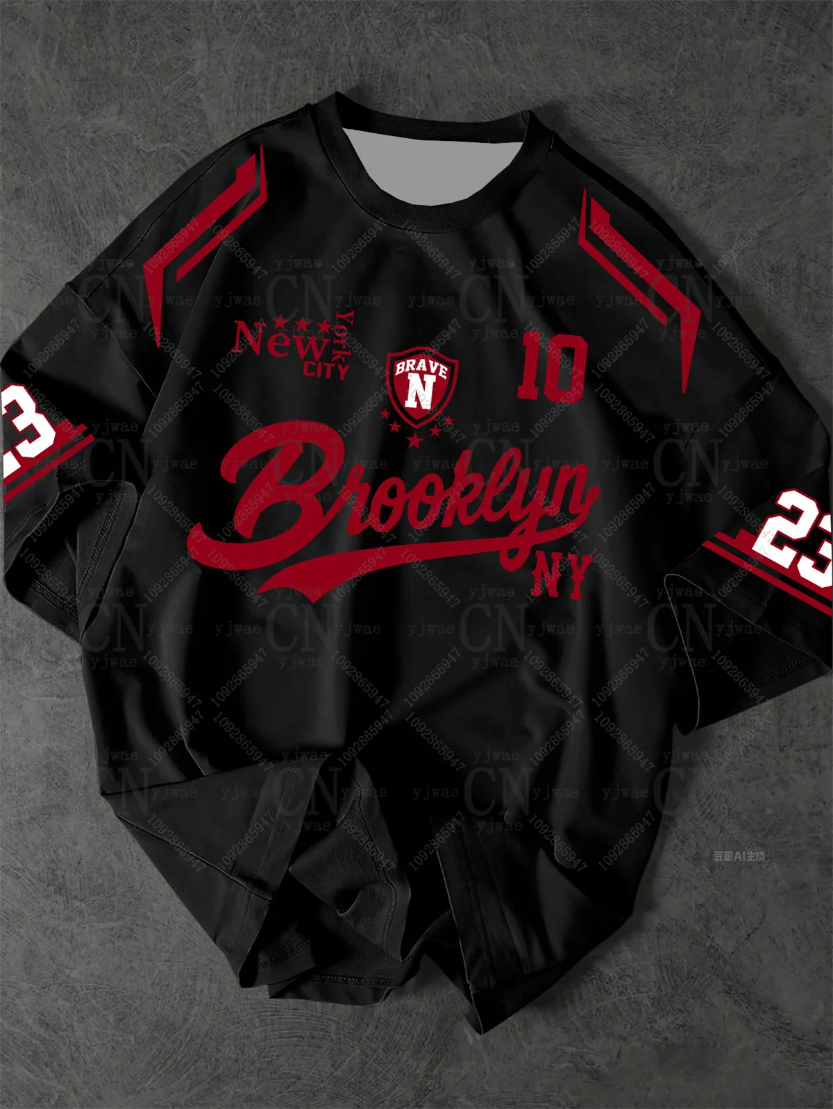 Men'S Oversized Streetwear Printed Number In Brooklyn New York Basketball Jersey Quick Drying Sports Tee Summer Men'S T-Shirt
