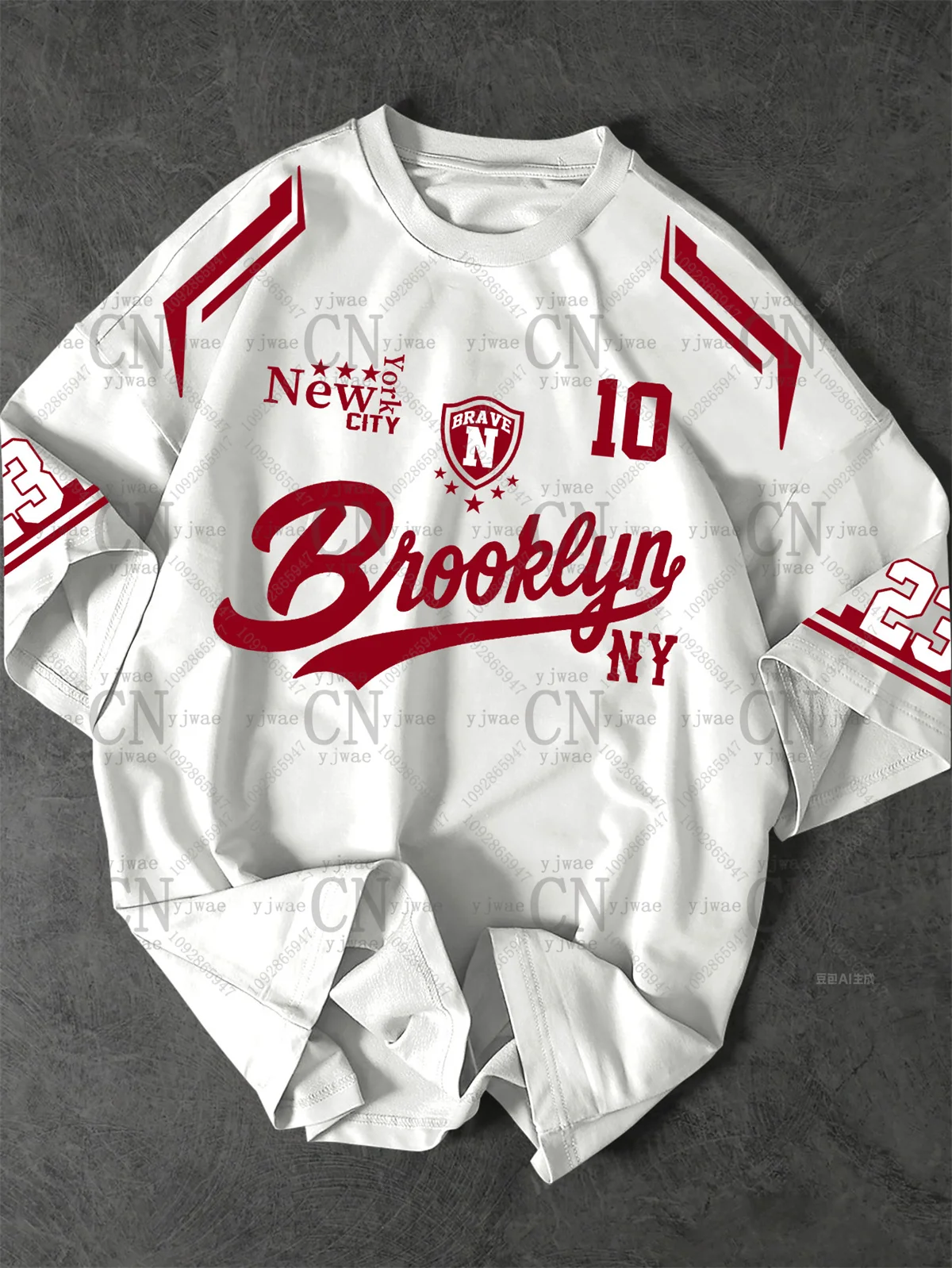 Men'S Oversized Streetwear Printed Number In Brooklyn New York Basketball Jersey Quick Drying Sports Tee Summer Men'S T-Shirt