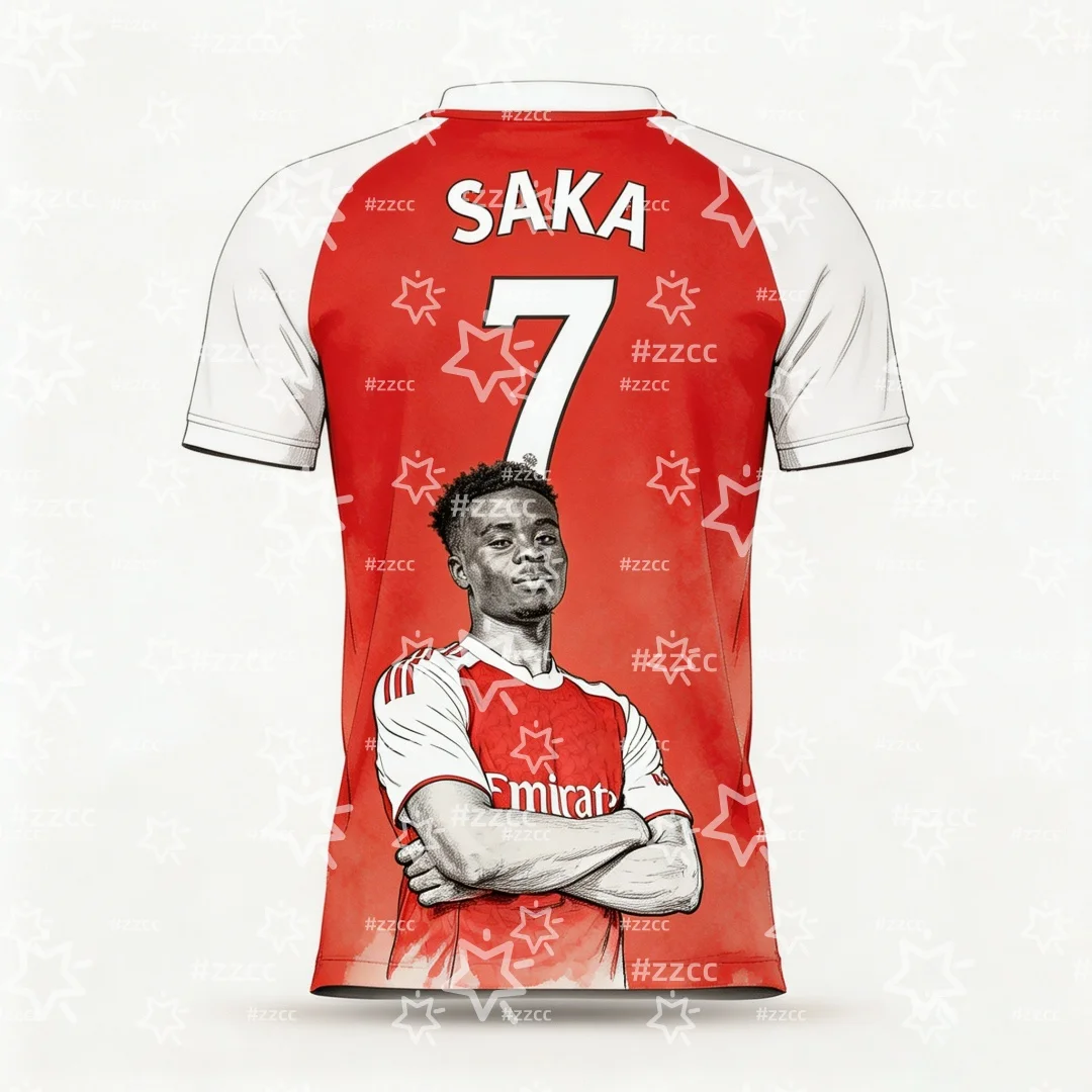 2026 Bukayo Saka England Team Football Jersey Match & Training Kit Summer Sports Men's T-Shirt Kid's Clothing Tee Y2k Woman
