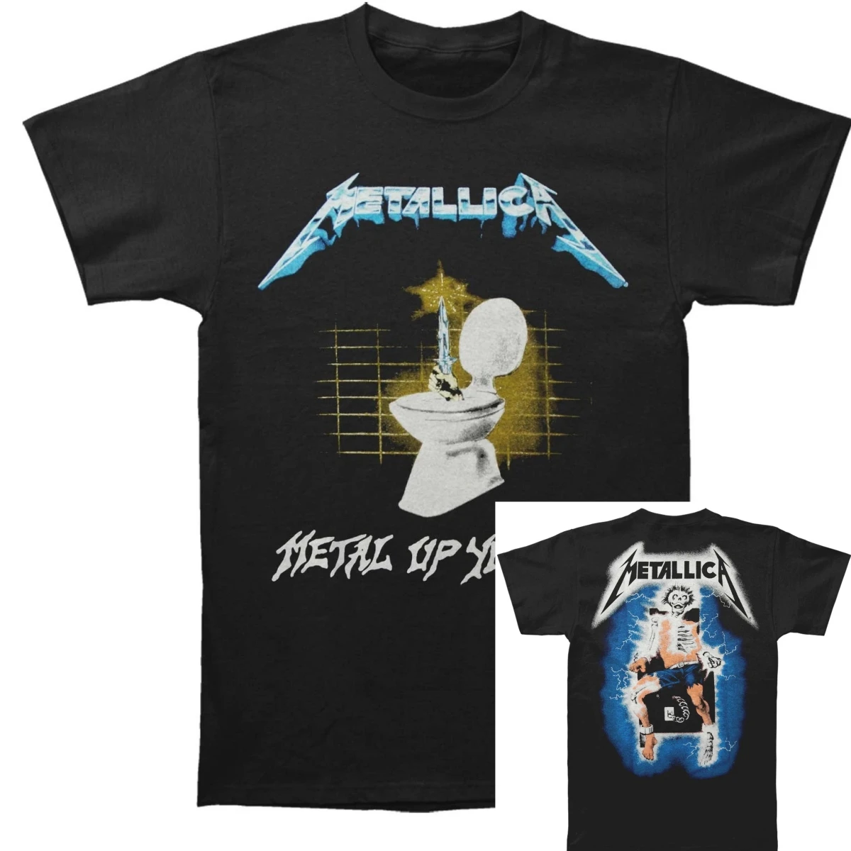 Metallica Ride The Lightning Band T-Shirt 100% Cotton Graphic Tee Men Women Summer Streetwear Top
