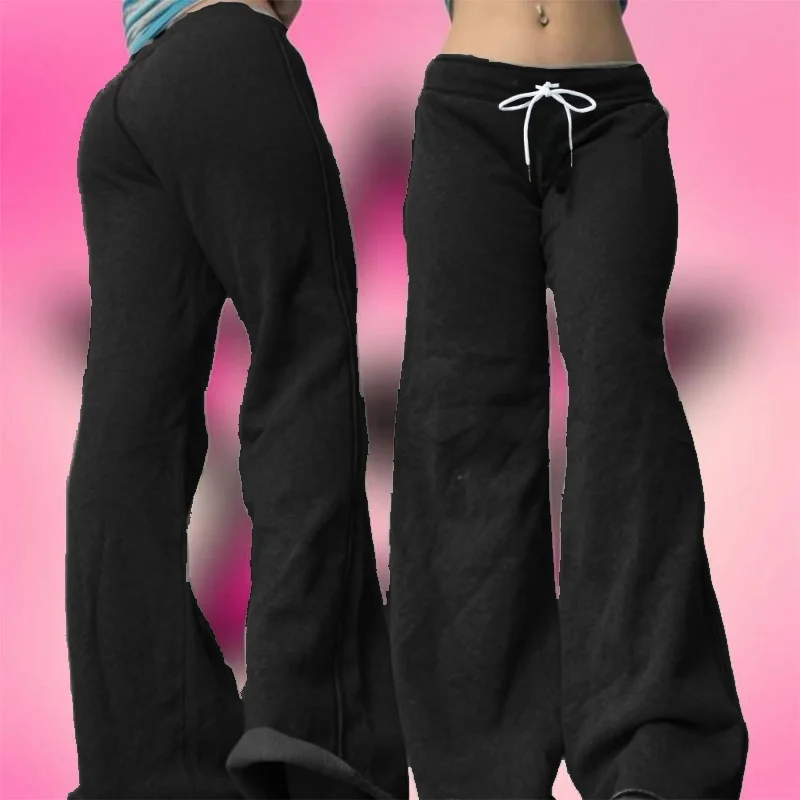2026 American Retro Letter Print Casual Trousers Versatile Hot Style High Street Harajuku Style Casual Trousers for Men's Kids