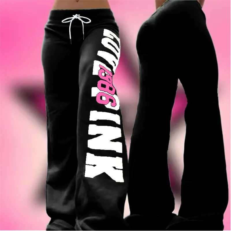 2026 American Retro Letter Print Casual Trousers Versatile Hot Style High Street Harajuku Style Casual Trousers for Men's Kids