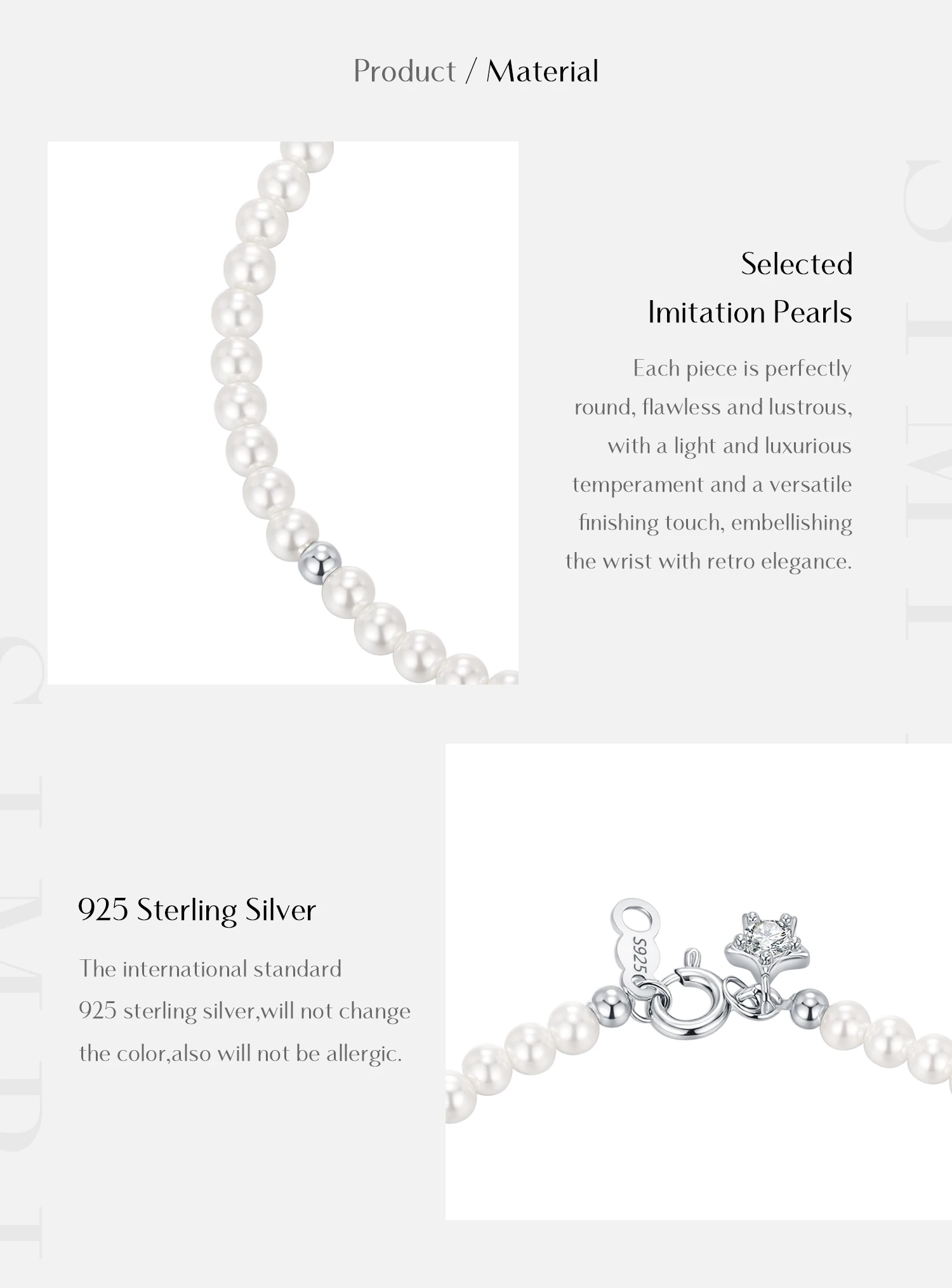 MODIAN Elegant Pearls Beaded Bracelet 925 Sterling Sliver Sweet Shining Star CZ Bracelet For Women Fine Jewelry Gifts