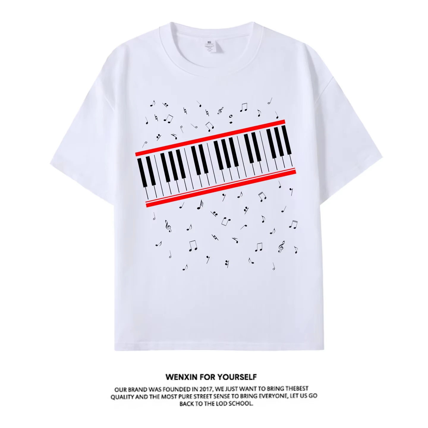 Michael Jackson's Official Movie-related Musical Note Short-Sleeved Cotton T-Shirt - Comfortable and Of High Quality Ins Y2k