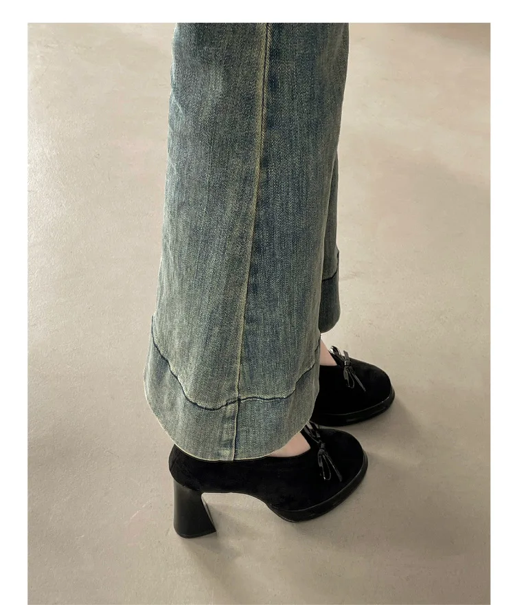 Women's High Heels 2026 Spring Autumn New Vintage Fashion Bow Knot Party Chunky Heels Outdoor Non Slip Luxury Mary Jane Shoes