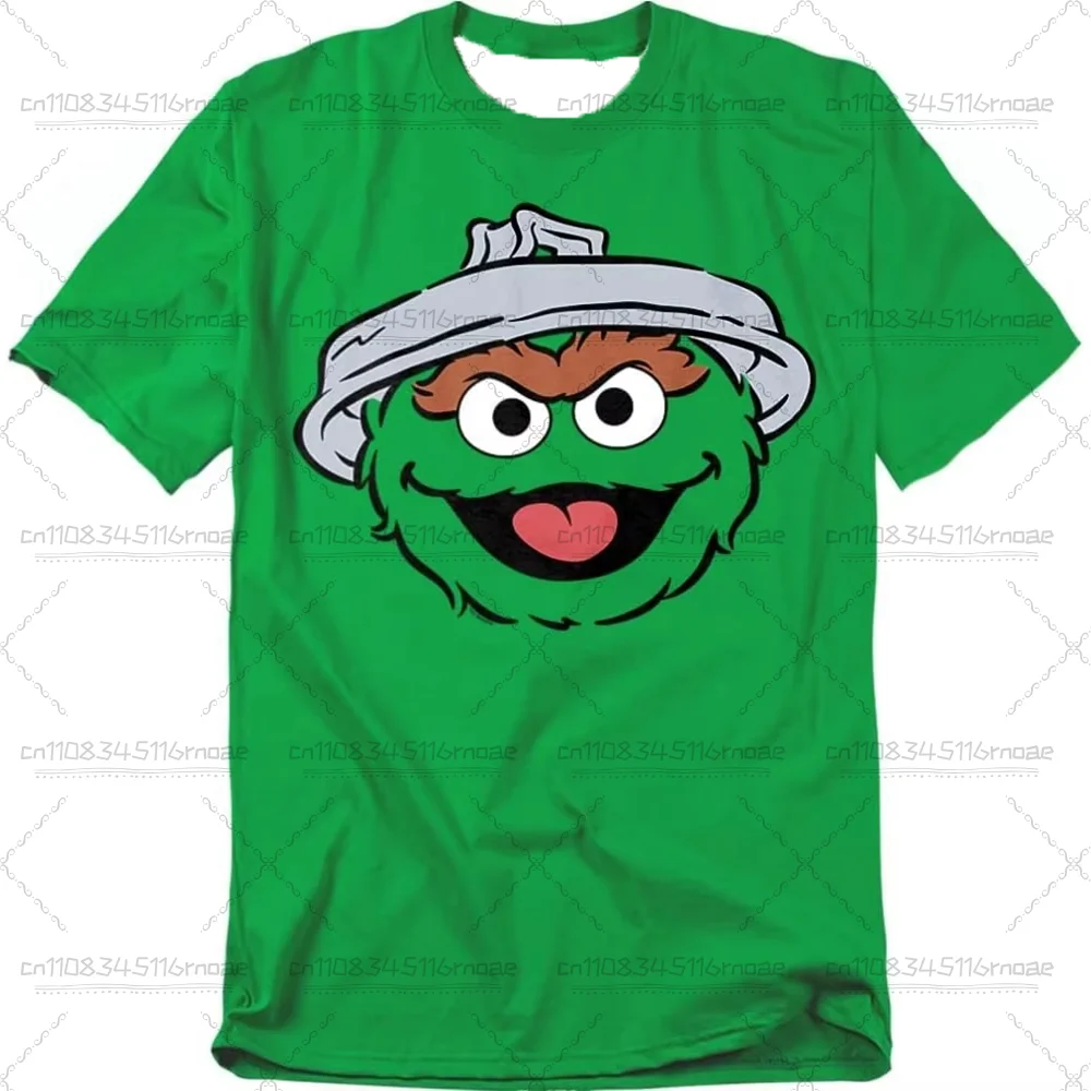 26 Sesame Street Adult Sesame Street Full Face Clothing Neutral Adult O-Neck T-shirt Series Cartoon Character Soft Elastic Top