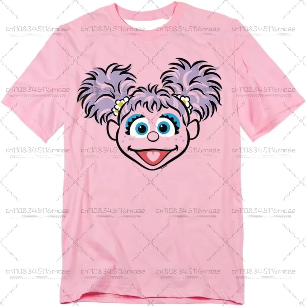 26 Sesame Street Adult Sesame Street Full Face Clothing Neutral Adult O-Neck T-shirt Series Cartoon Character Soft Elastic Top