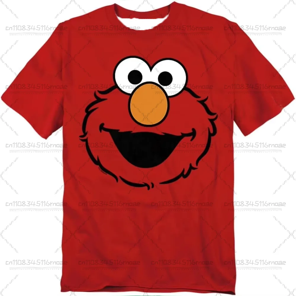 26 Sesame Street Adult Sesame Street Full Face Clothing Neutral Adult O-Neck T-shirt Series Cartoon Character Soft Elastic Top