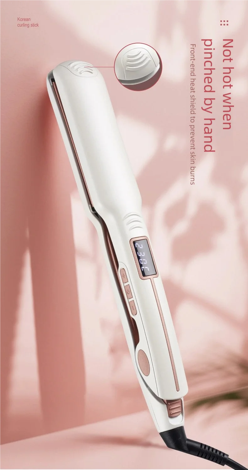 TINSOL 2-in-1 Straightening and Curling Iron Infrared Hair Straightener Wave Plate Curling Iron with Digital Temperature Display