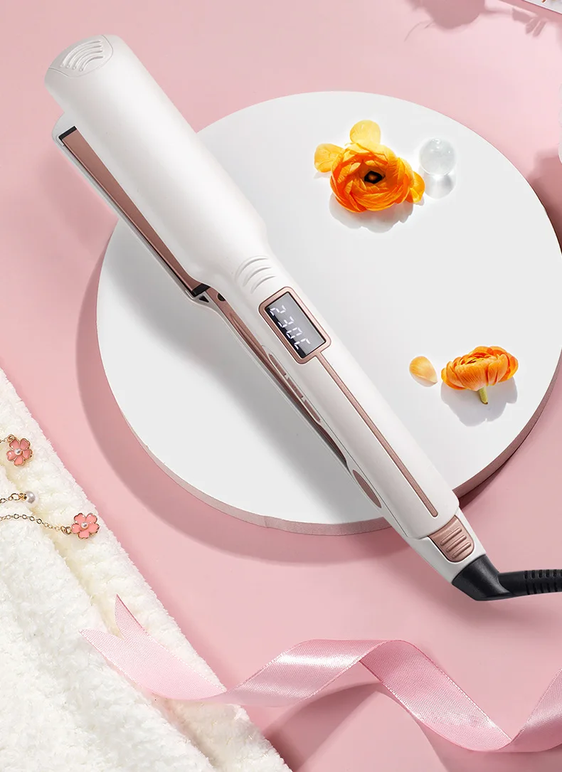 TINSOL 2-in-1 Straightening and Curling Iron Infrared Hair Straightener Wave Plate Curling Iron with Digital Temperature Display