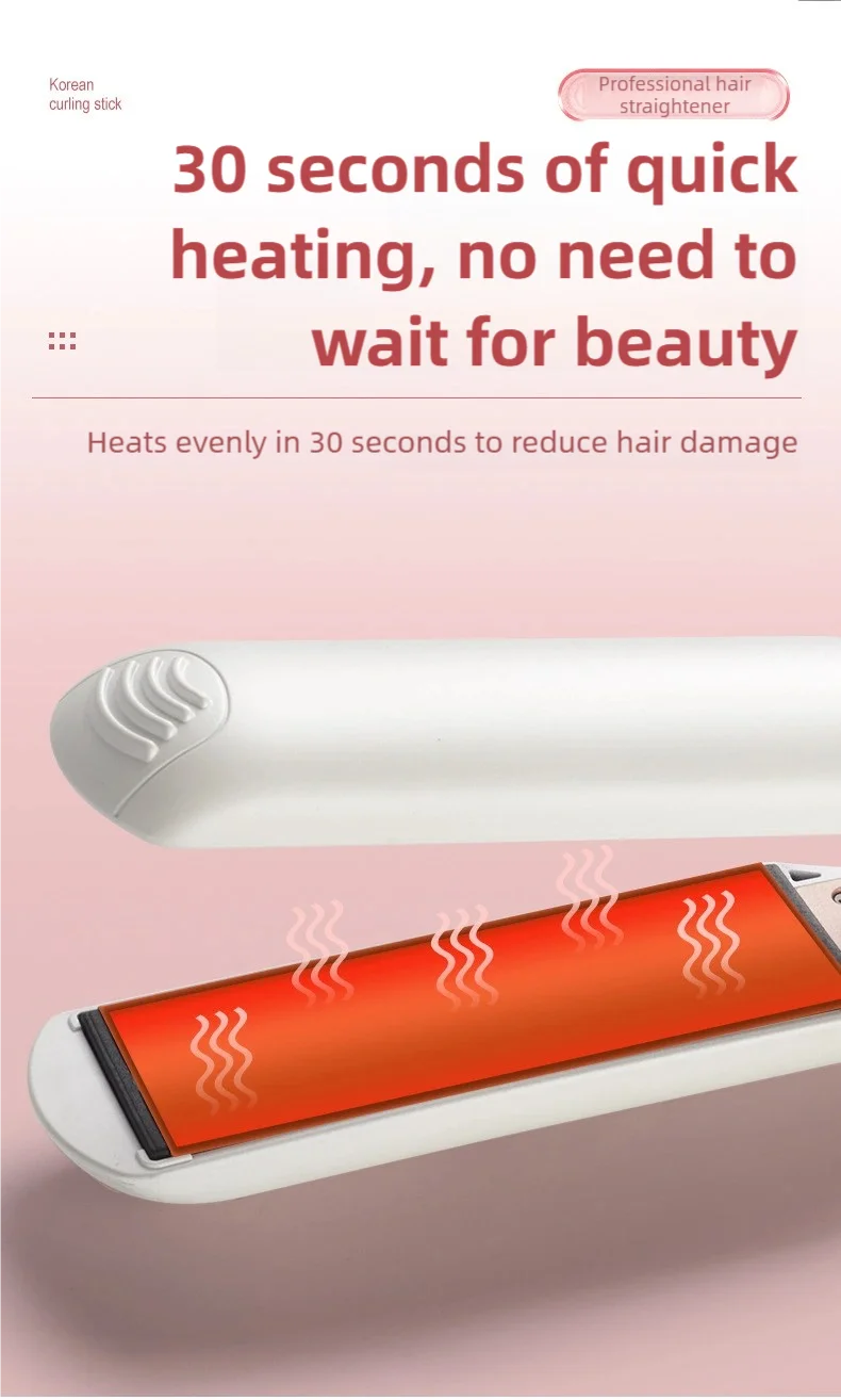 TINSOL 2-in-1 Straightening and Curling Iron Infrared Hair Straightener Wave Plate Curling Iron with Digital Temperature Display
