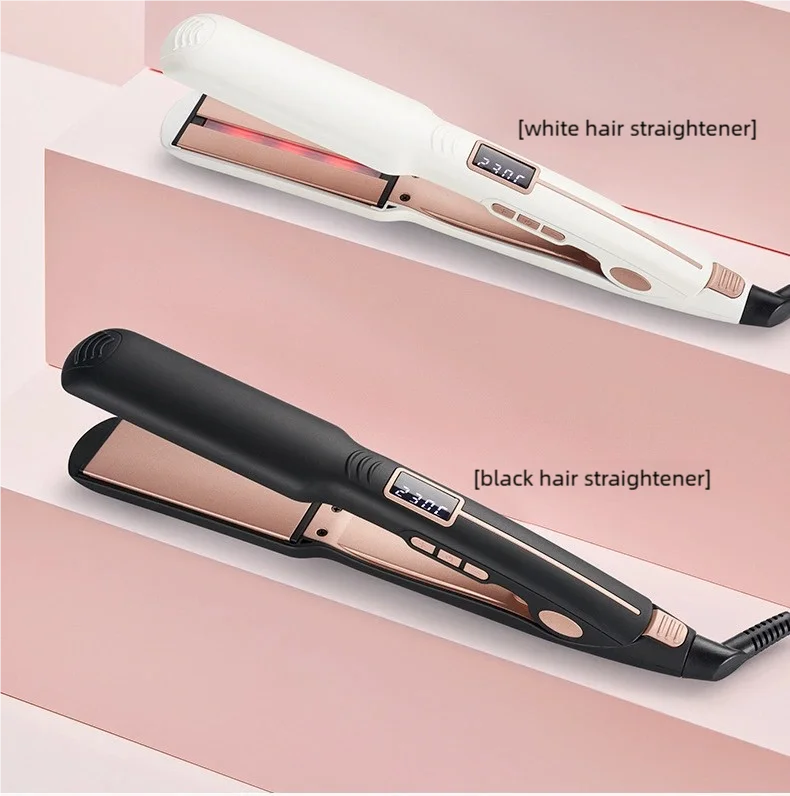 TINSOL 2-in-1 Straightening and Curling Iron Infrared Hair Straightener Wave Plate Curling Iron with Digital Temperature Display