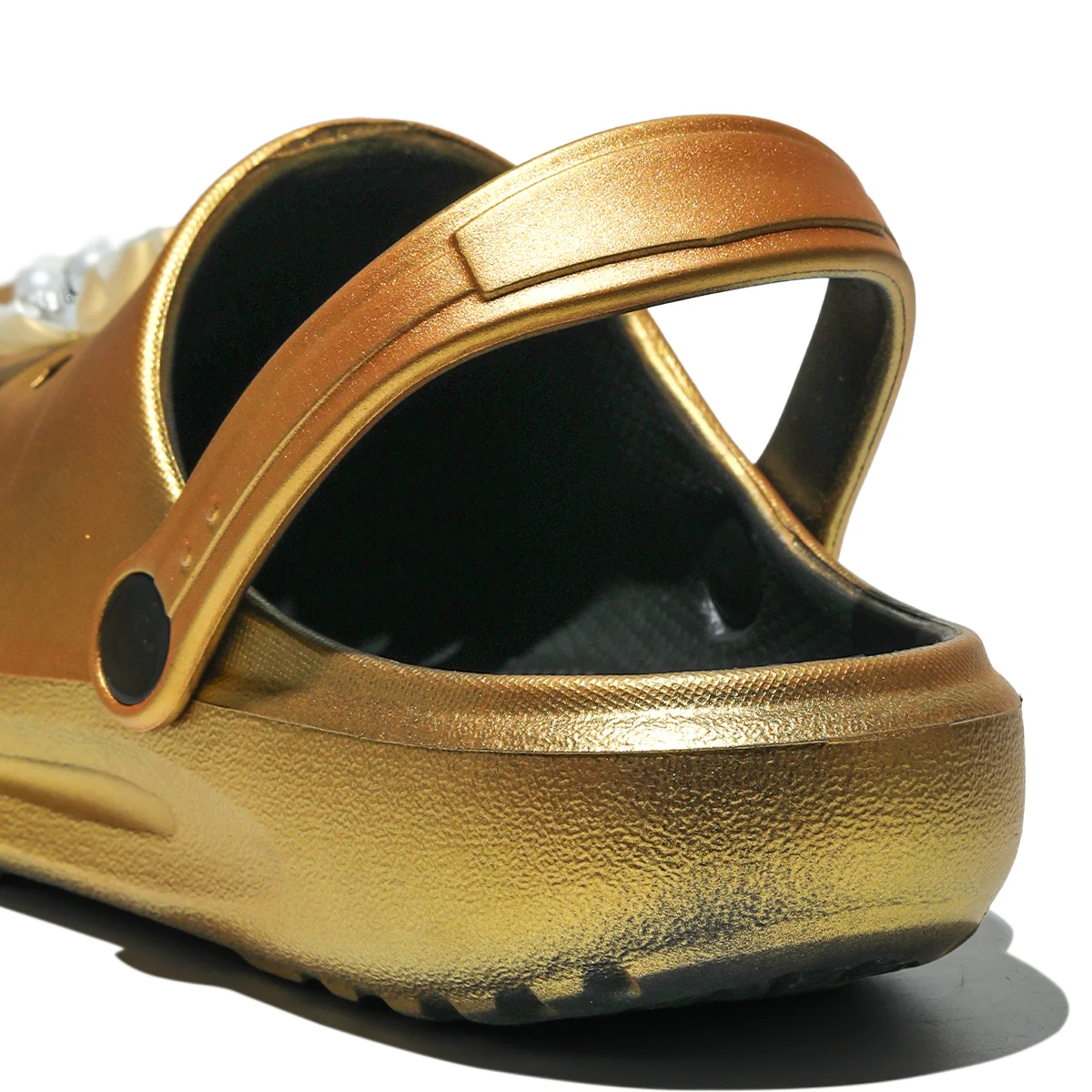 Gold Casual Clog and Mules, Lightweight EVA Garden Shoes, Non-Slip Sandals, Breathable Slip-On Shoes for Indoor Outdoor 666