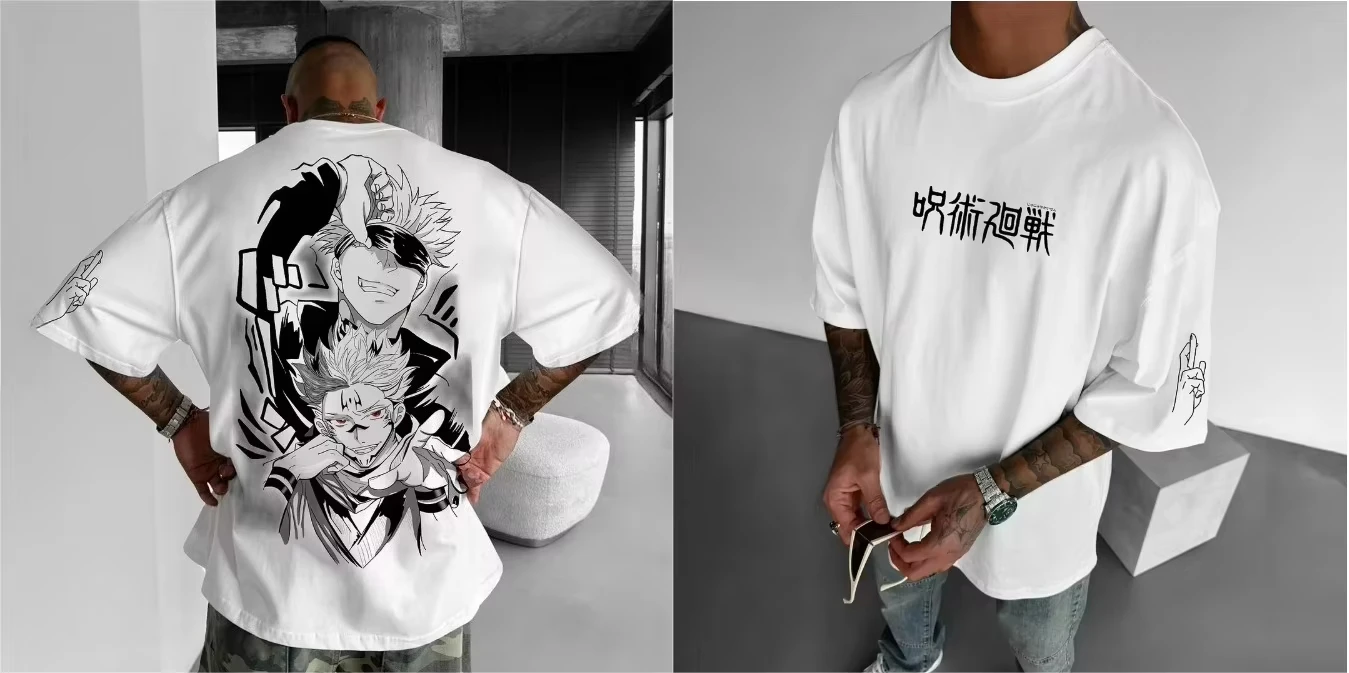2026 New Unisex Vintage Anime Jujutsu Kaisen Graphics T Shirts New Summer Trendy Man and Women Short Sleeved Tee Top Y2k Clothes