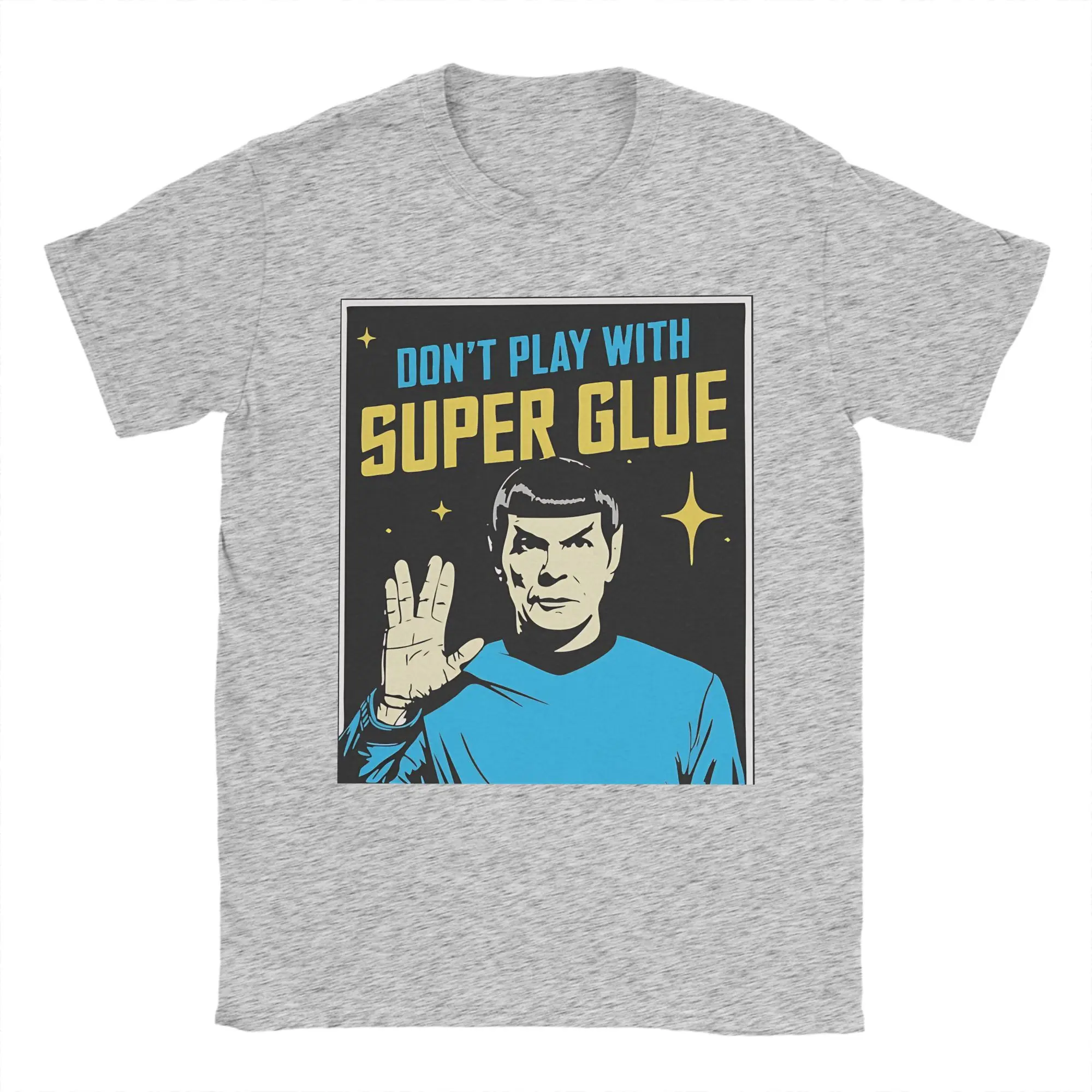 2026 Don't Play with Super Glue Stars Treks T Shirt Men's Cotton Vintage T-Shirts Tee Shirt Short Sleeve Clothing Classic Summer