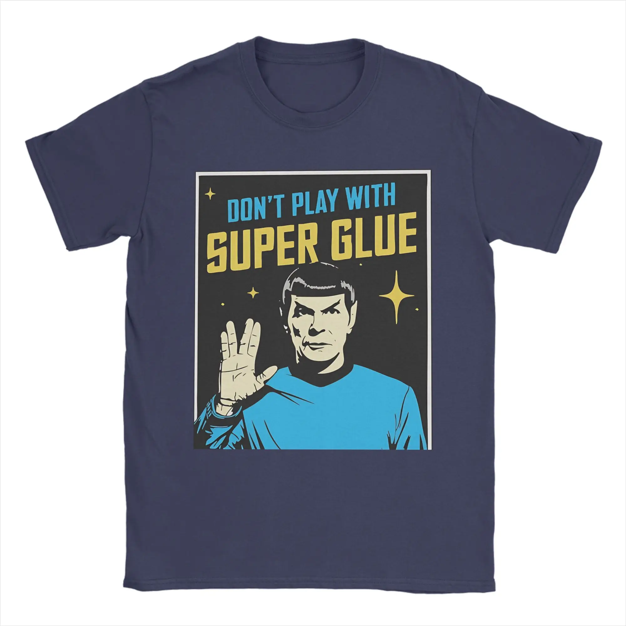 2026 Don't Play with Super Glue Stars Treks T Shirt Men's Cotton Vintage T-Shirts Tee Shirt Short Sleeve Clothing Classic Summer