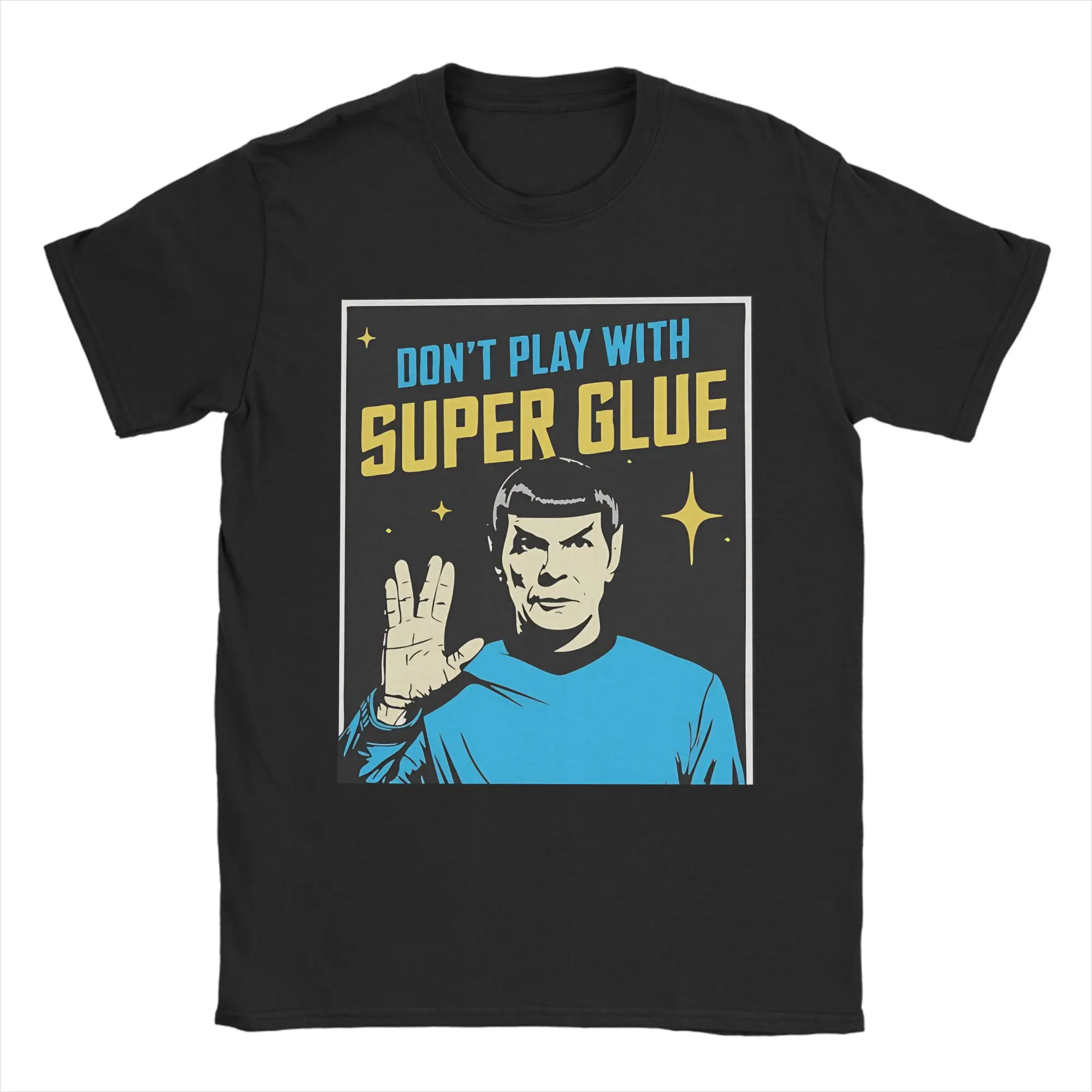 2026 Don't Play with Super Glue Stars Treks T Shirt Men's Cotton Vintage T-Shirts Tee Shirt Short Sleeve Clothing Classic Summer