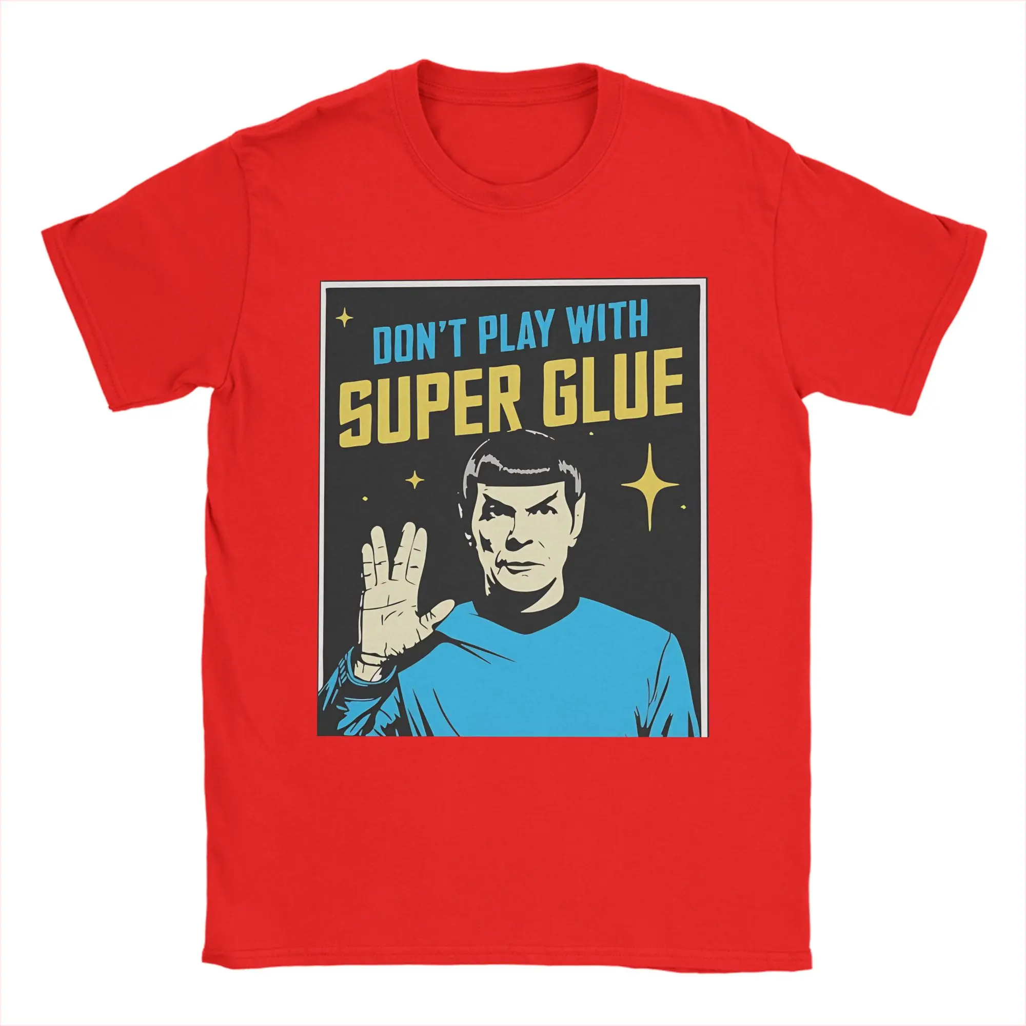 2026 Don't Play with Super Glue Stars Treks T Shirt Men's Cotton Vintage T-Shirts Tee Shirt Short Sleeve Clothing Classic Summer