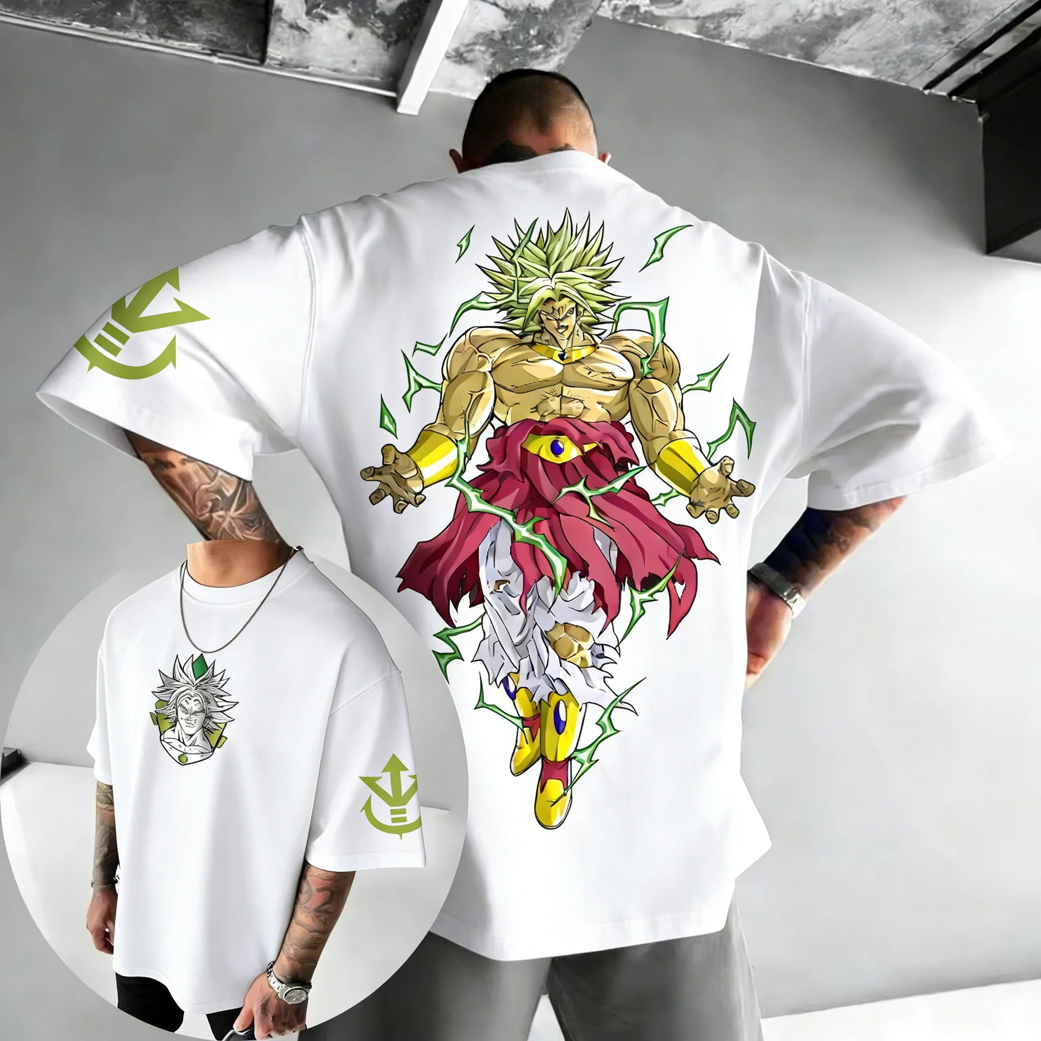 Dragon Ball Anime Cotton T-shirt 2026 New Summer Broli Creative Printed Men's and Women's Street Hip Hop Casual Short Sleeve Top
