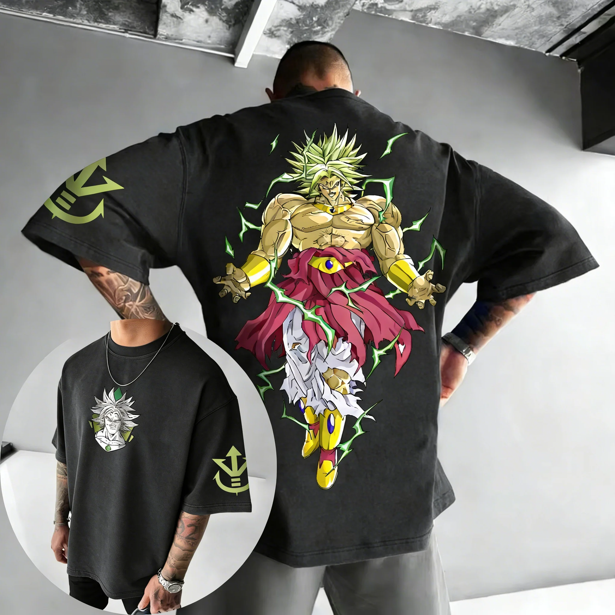 Dragon Ball Anime Cotton T-shirt 2026 New Summer Broli Creative Printed Men's and Women's Street Hip Hop Casual Short Sleeve Top