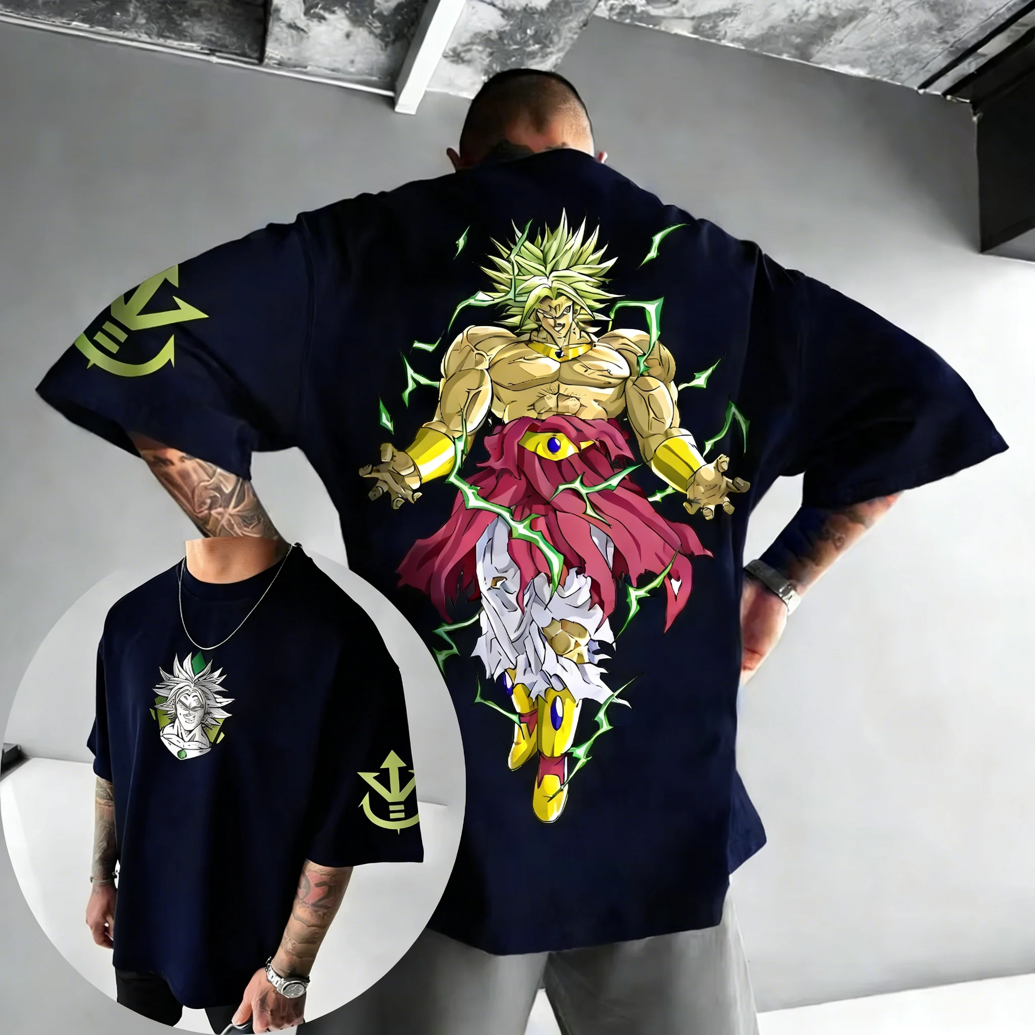 Dragon Ball Anime Cotton T-shirt 2026 New Summer Broli Creative Printed Men's and Women's Street Hip Hop Casual Short Sleeve Top